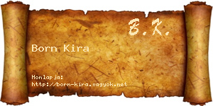 Born Kira névjegykártya
